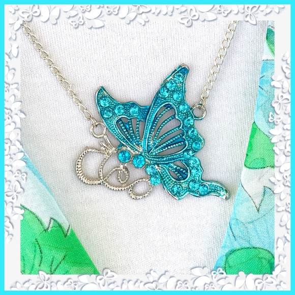 🌺🌴🌺  NWOT:  EXQUISITE BUTTERFLY PENDANT 🌺🌴🌺 - Picture 4 of 7